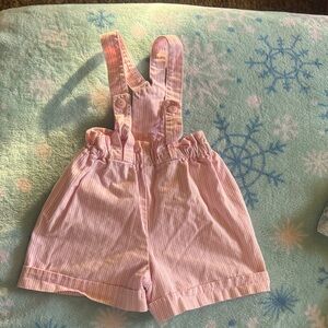San Francisco Blues Charming Pink Striped Kids Overalls